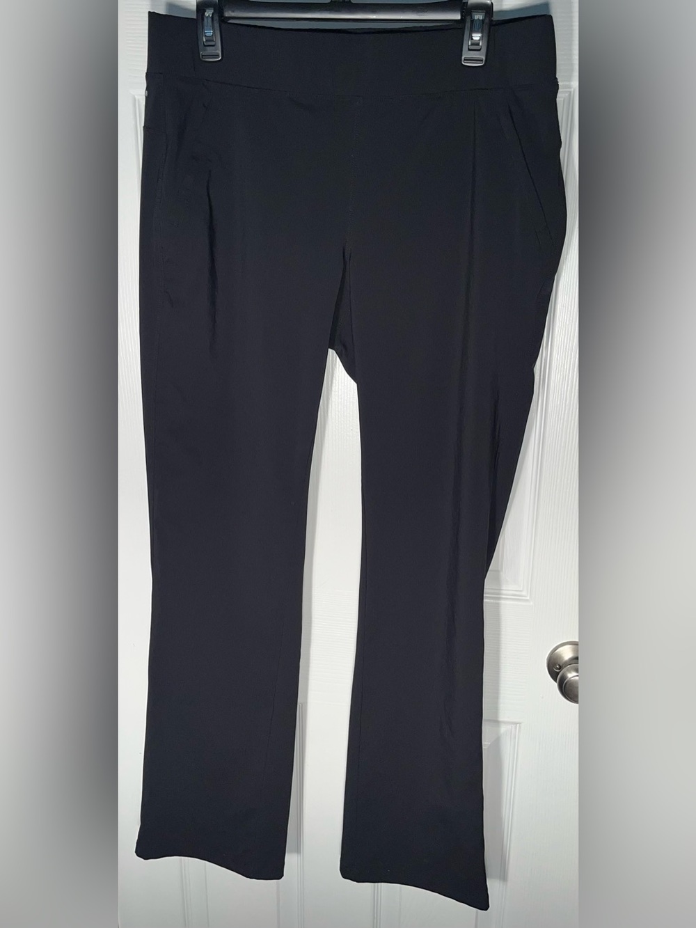 Women’s Columbia Casual Pull-On Up Pants Black Large L Polyester Blend